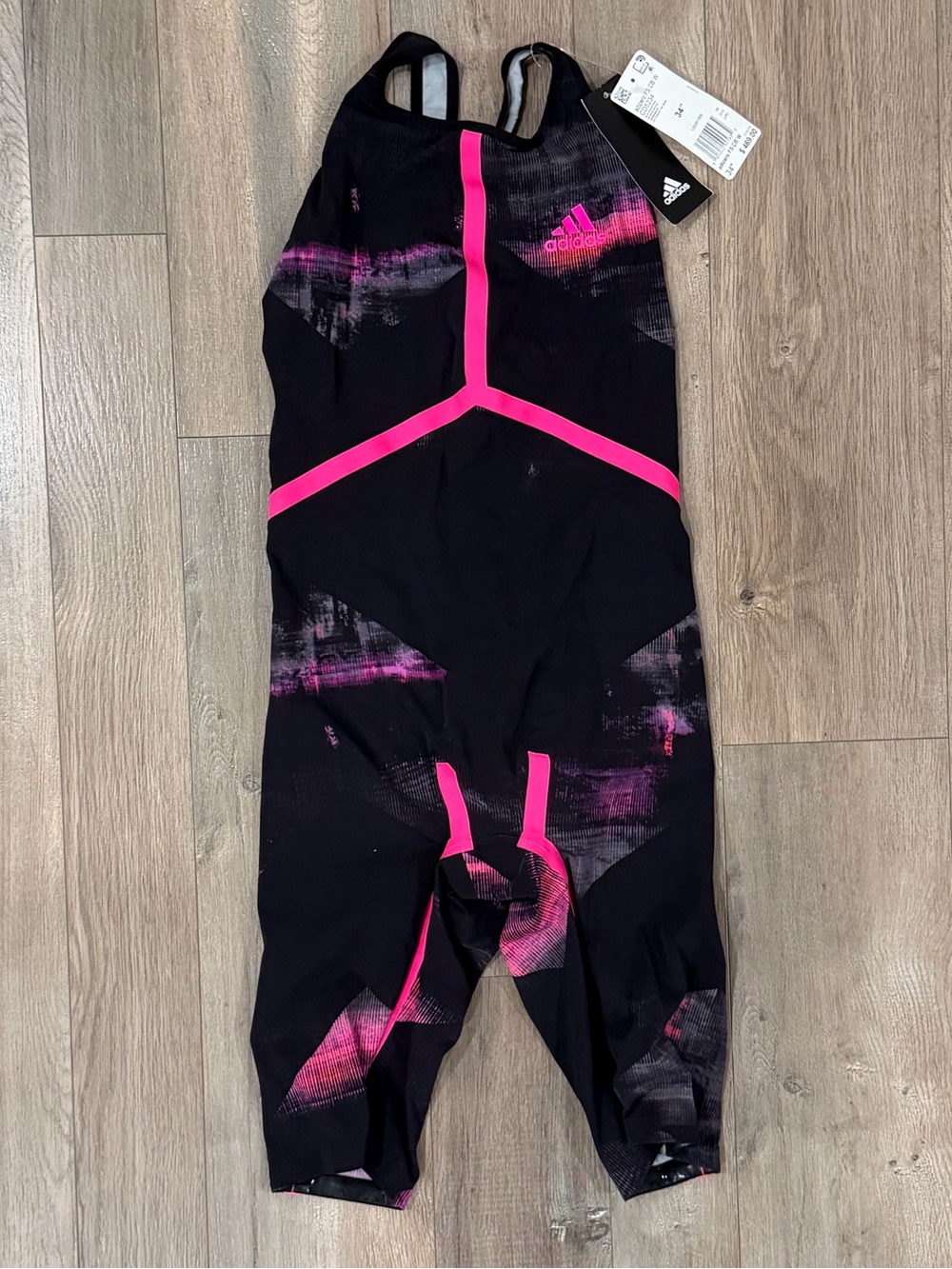adidas Adizero XVIII Freestyle Women’s Racing Swimsuit 34” NWT $469 Black Pink